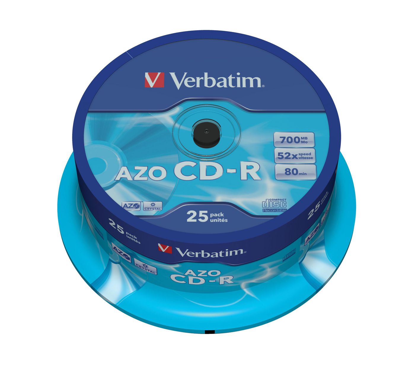 Verbatim 43352 AZO CD-R 52X 700MB Crystal 