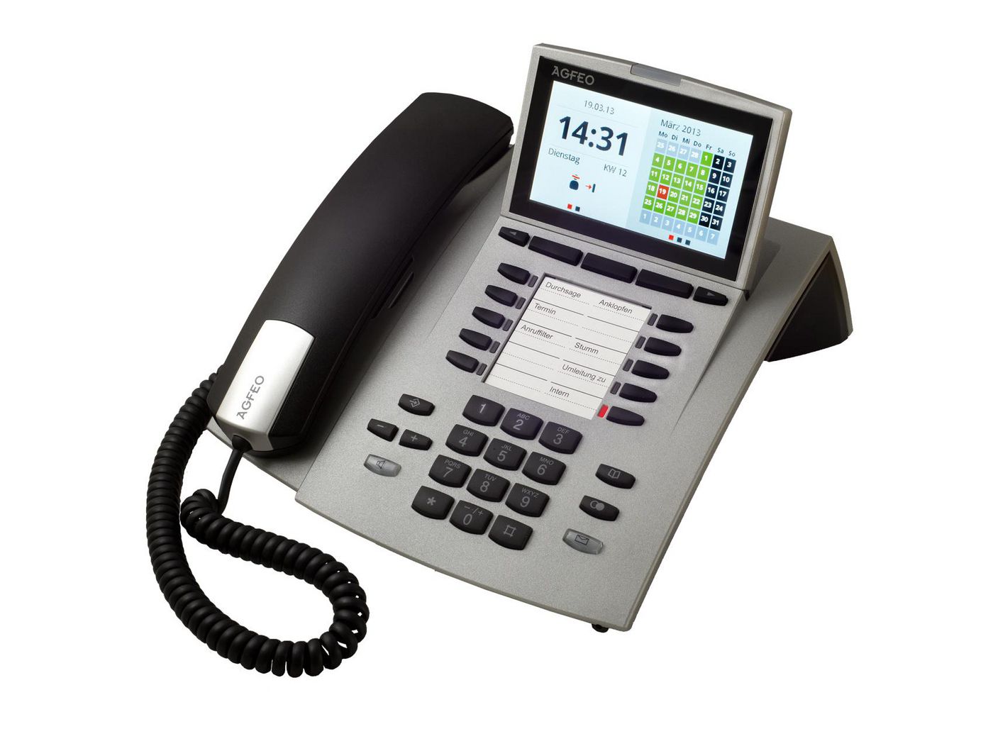 AGFEO 6101323 Systemtelefon ST45 IP silber 