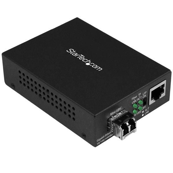 STARTECH.COM Gigabit Ethernet Glasfaser Medienkonverter - 850nm MM LC - 500m - Mit MM SFP Transceive