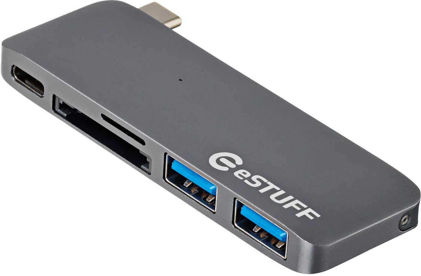 eSTUFF ES84121-GREY USB-C Slot-in Hub Space Grey 