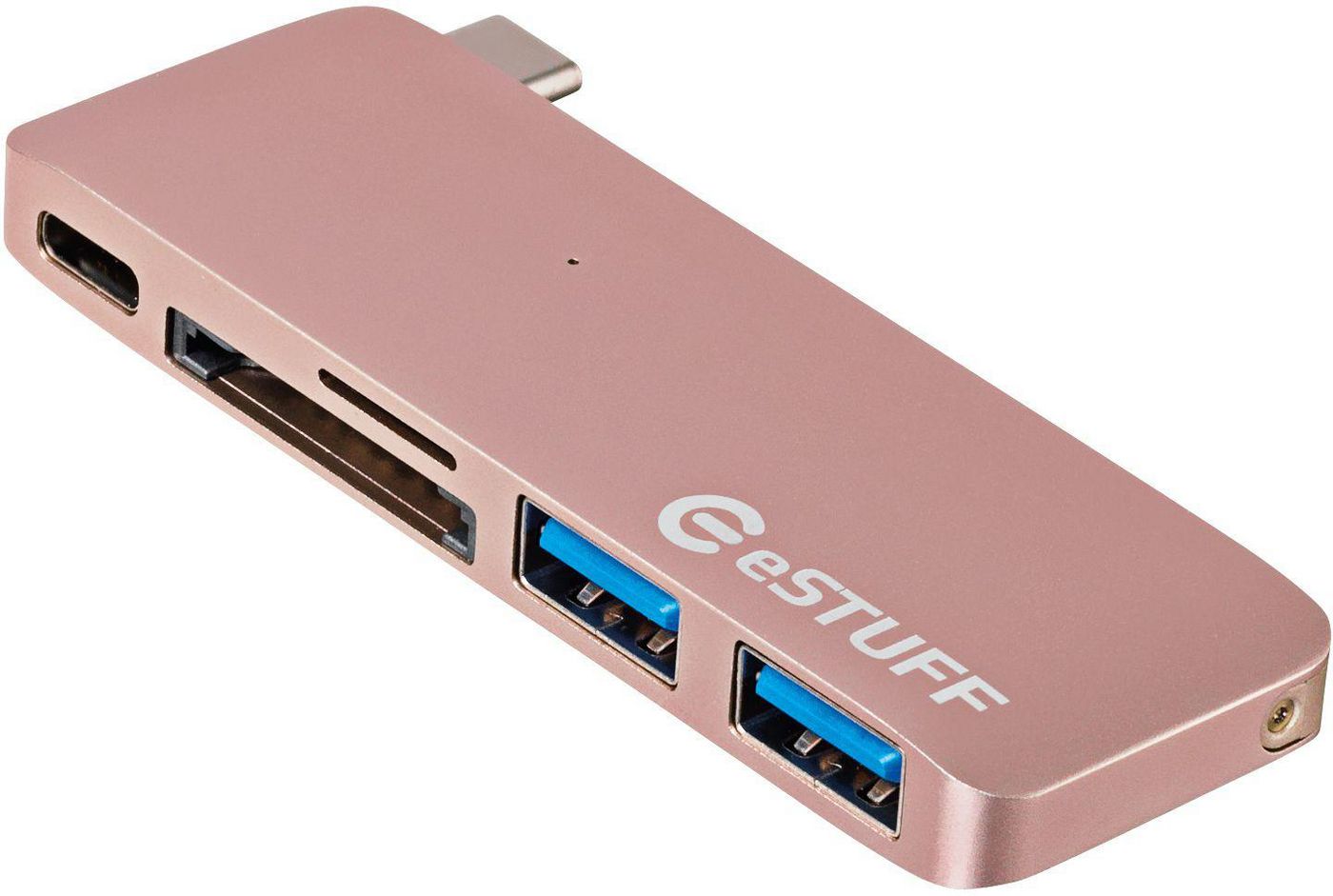 eSTUFF ES84121-ROSE USB-C Slot-in Hub Rose 