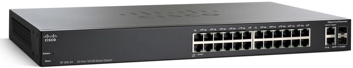 Cisco-SB SF200-24FP-EU 24-Port 10 100 Smart Switch 