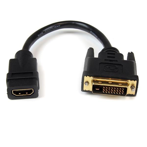 STARTECH.COM HDMI auf DVI Adapter 20cm -  DVI-D (25 pin) (Stecker) zu HDMI (19 pin) (Buchse) - Monit