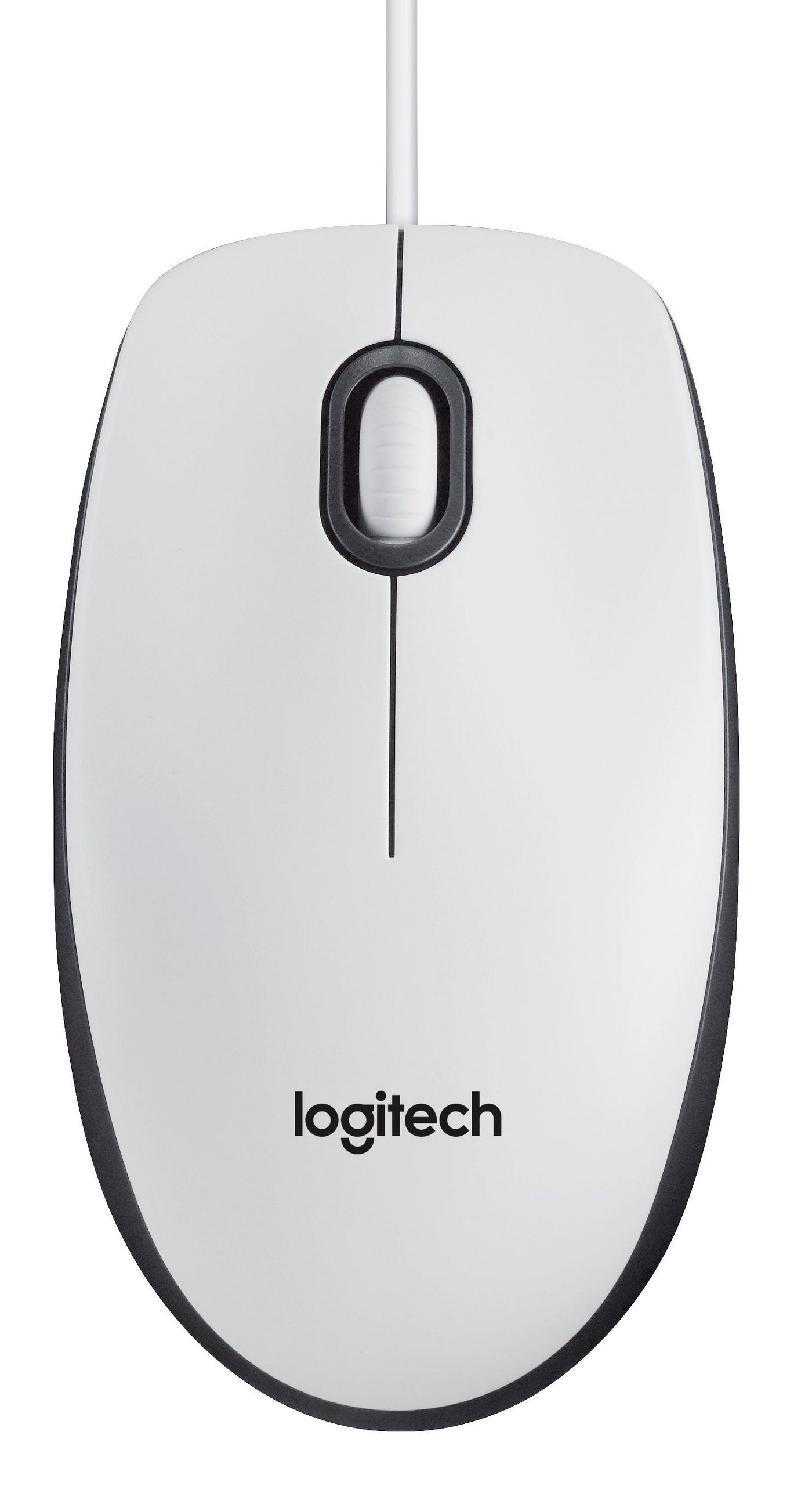 Logitech 910-001603 M100, Corded mouse,White 