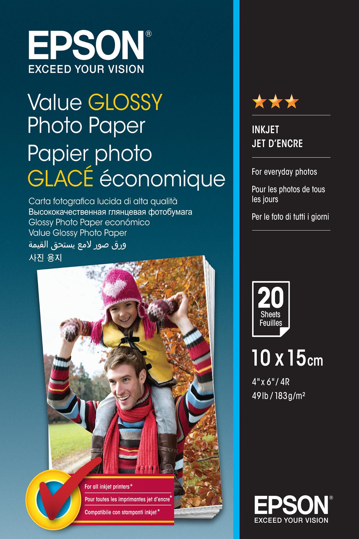 EPSON Paper/Value Glossy Photo 10x15cm 20sh