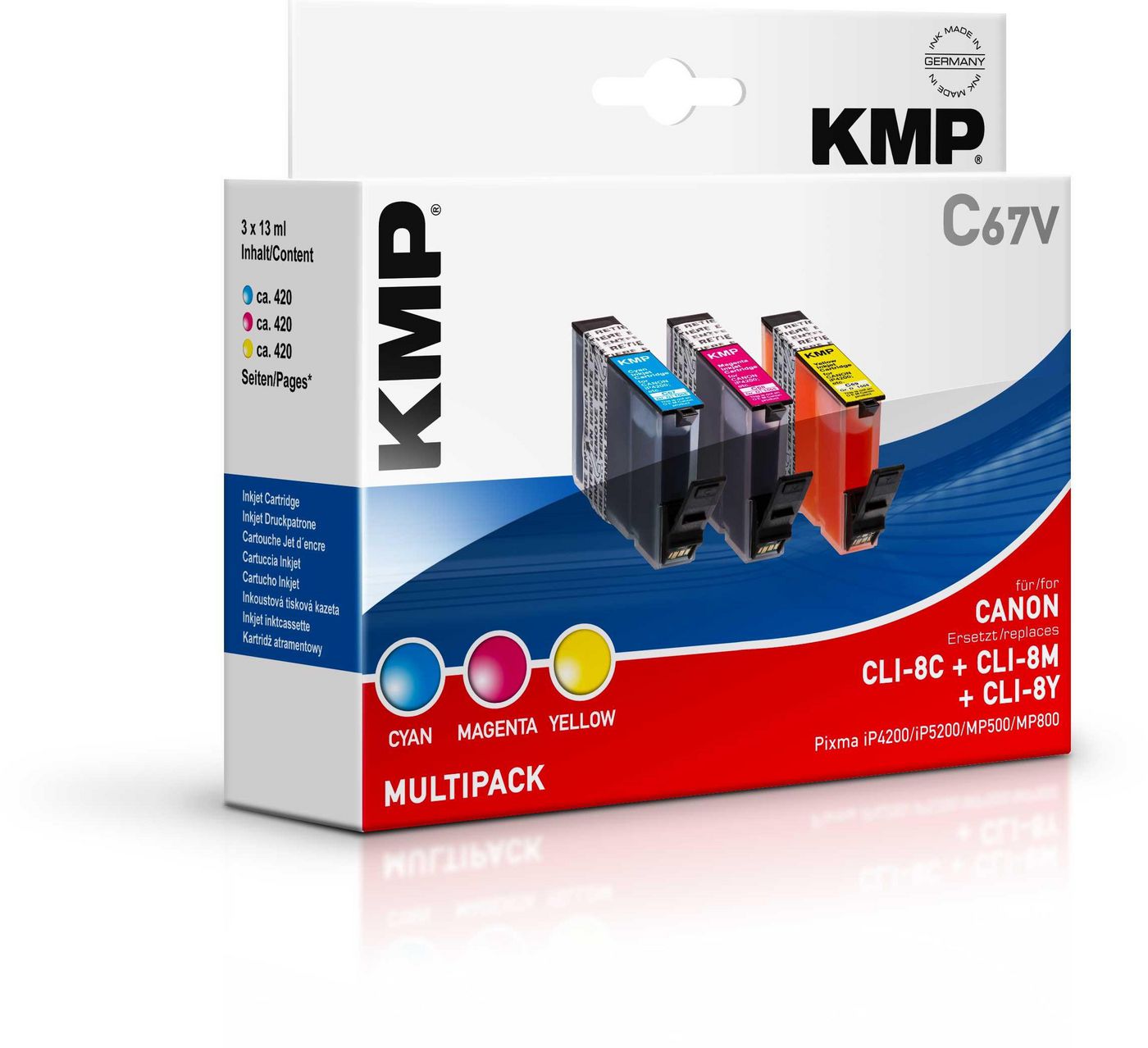 KMP-Printtechnik-AG 1505,0005 Cart. Canon CLI8 comp. color 