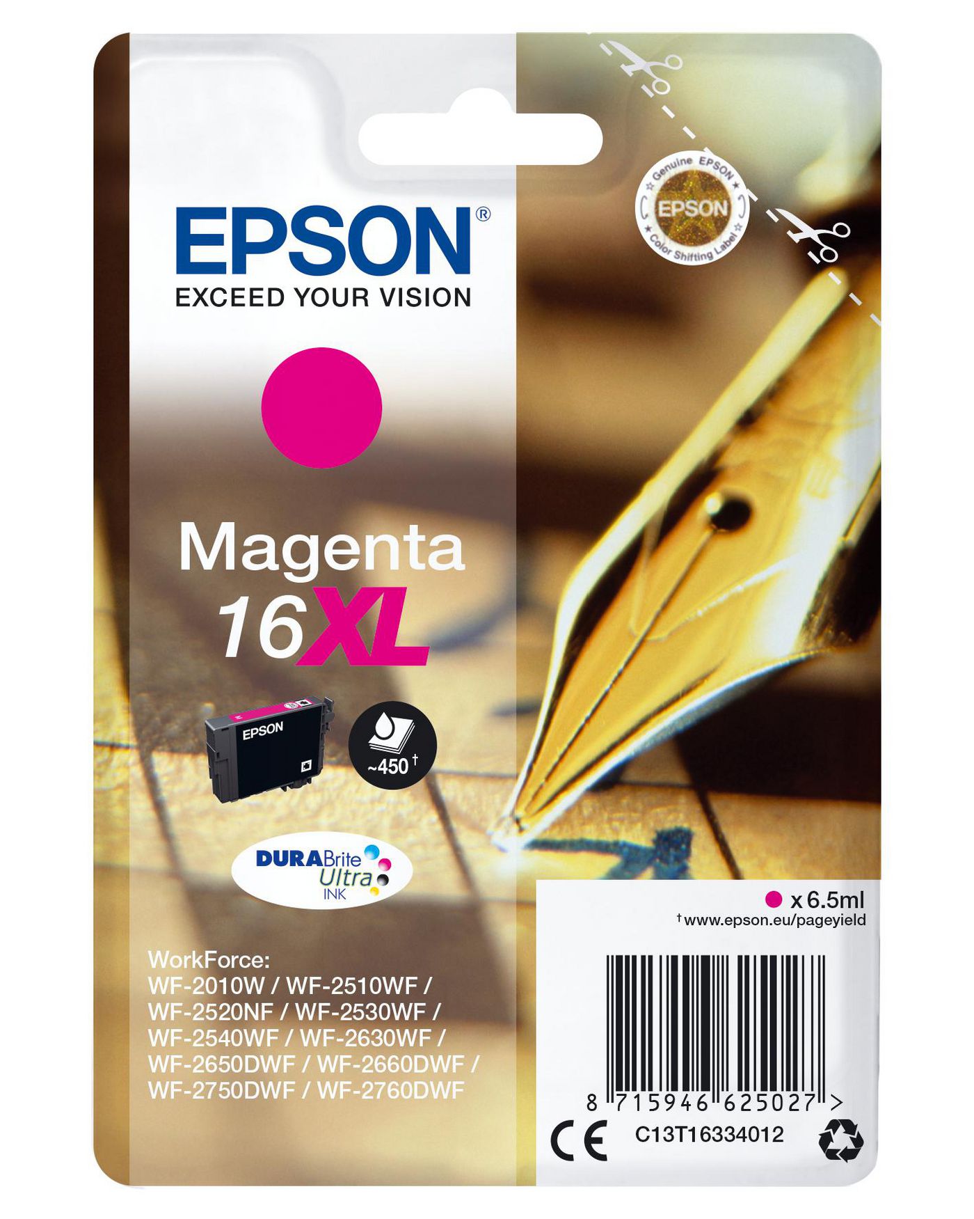 EPSON 16XL XL Magenta Tintenpatrone