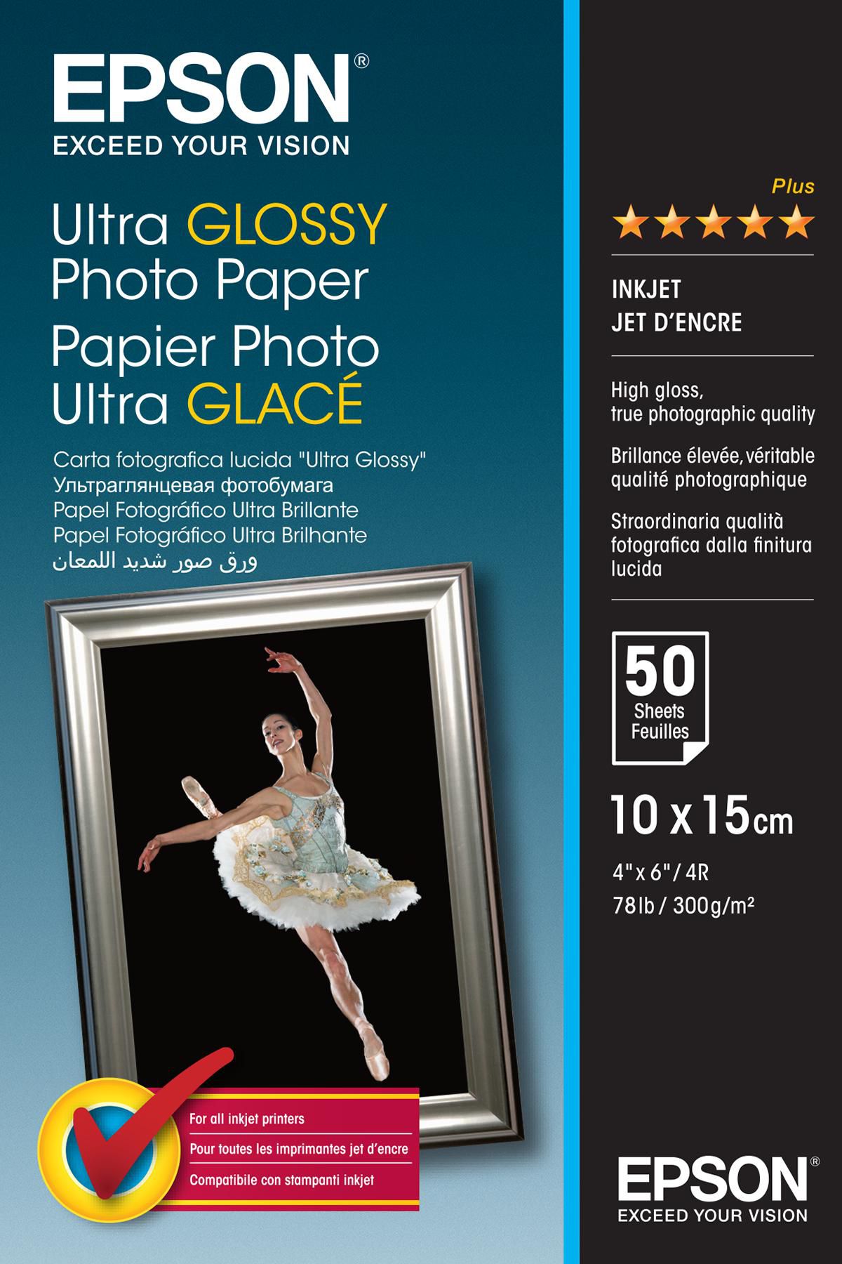 EPSON Fotopapier 10x15 50Bl. glänzend