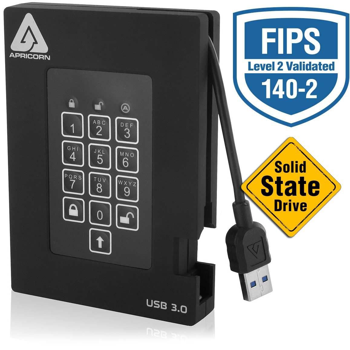 Apricorn A25-3PL256-S1000F 1TB Aegis Fortress SSD USB 3.0 