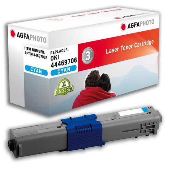 AgfaPhoto APTO44469706E Toner Cyan, rpl. Oki 44469706 