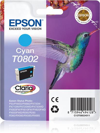 EPSON T0802 Cyan Tintenpatrone