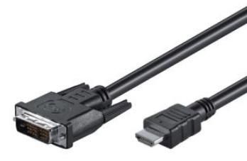 Mcab 7300081 HDMI TO DVI-D CABLE BLACK 2.0M 