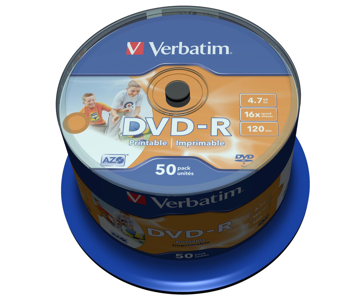 Verbatim 43533 DVD-R 16X bulk, 4.7GB Wide ink 