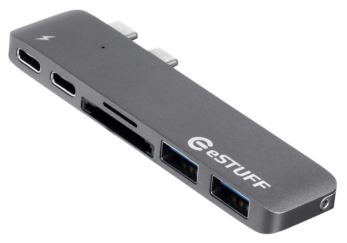 eSTUFF ES84122-GREY USB-C Slot-in Hub Pro Grey 