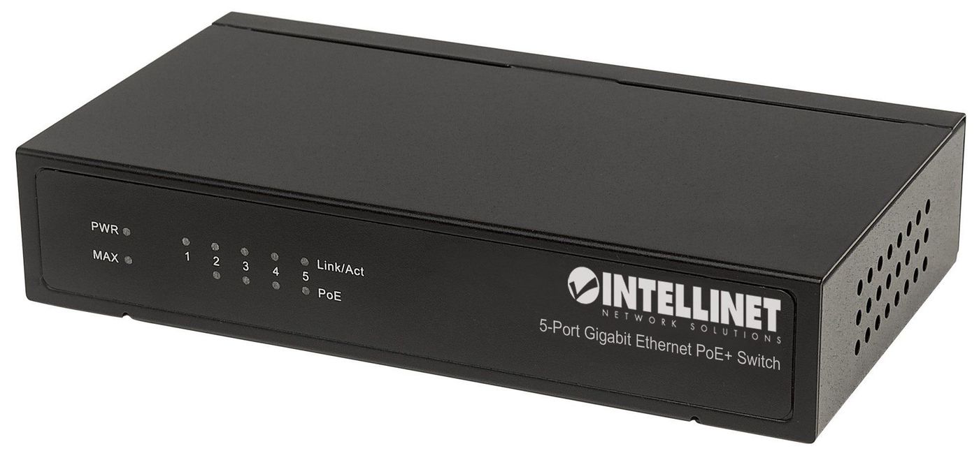 Intellinet 561228 5-Port Gigabit Ethernet PoE+ 