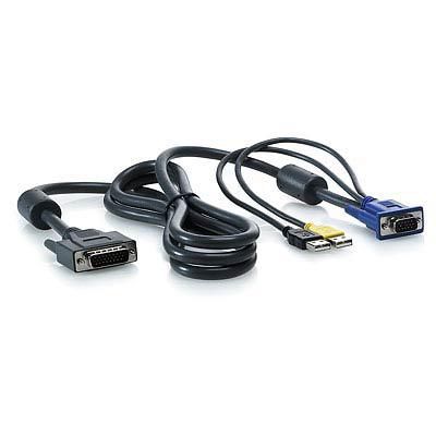 Hewlett-Packard-Enterprise AF613A 1x4 KVM Console 6ft USB Cable 