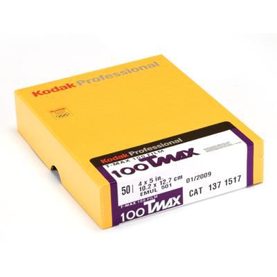 Kodak 1371517 T-MAX 100 4x5 50 