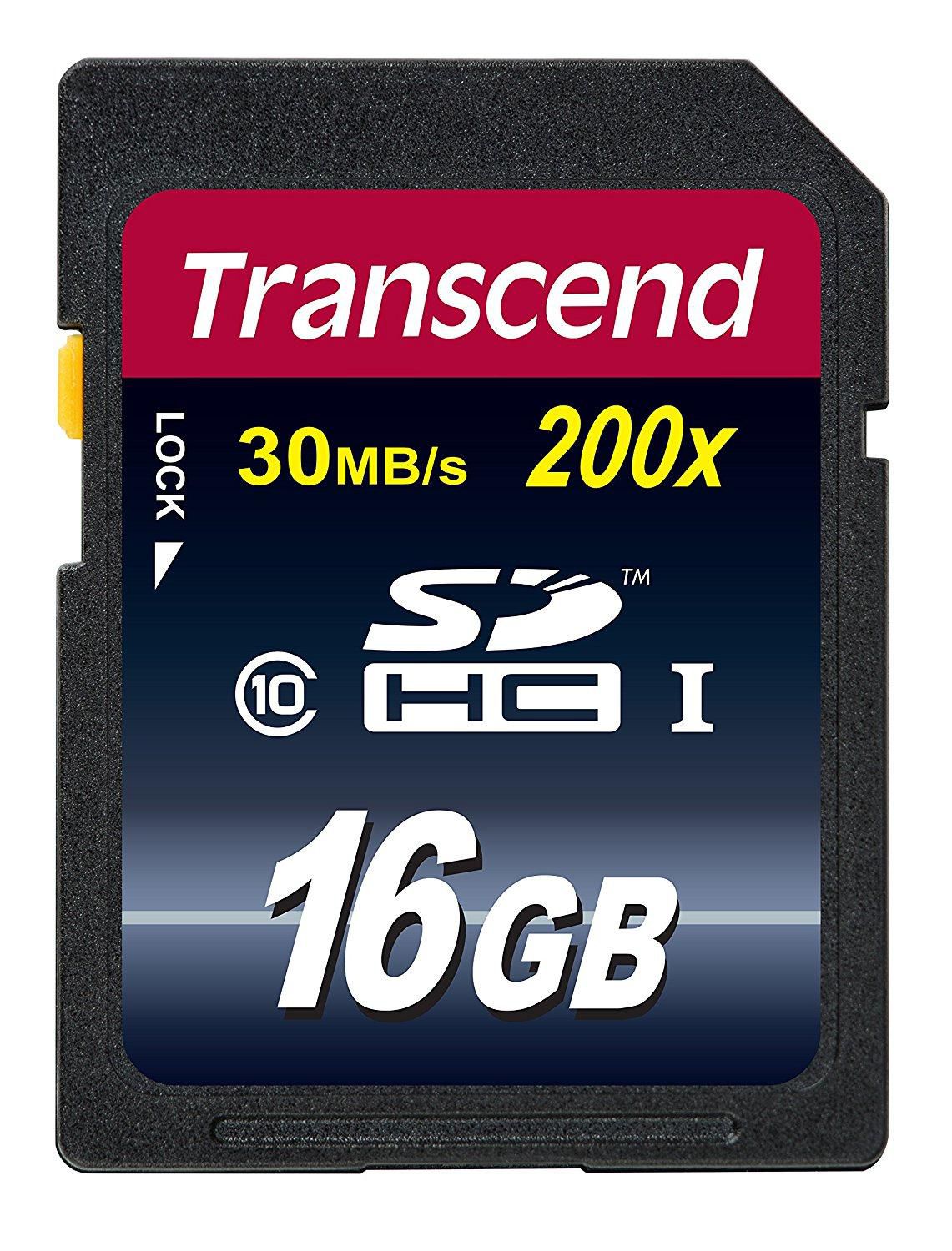 Transcend TS16GSDHC10 16GB SDHCCard, Blue 