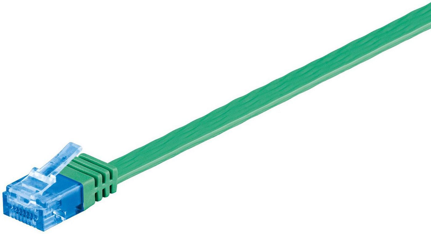 Patch Cable - CAT6a - Utp - 3m - Green - Flat Cable