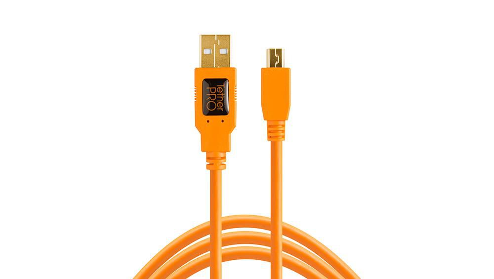 TETHER TOOLS TetherPro USB 2.0 A/MiniB 5 Pin 4,6m orange