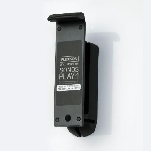 FLEXSON Sonos ONE Wandhalter in schwarz, 15grad neigbar und schwenkbar bis 40grad nach links und rec