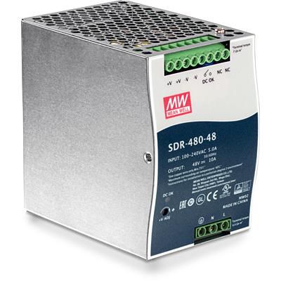 480W 48V DC 10A AC to DC DIN-Rail Power Supply with PFC Function