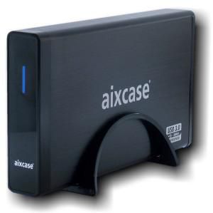 Externes Gehäuse 8,9cm (3,5\") Aixcase SATA   USB3.0  TÜV/GS ALU blackline