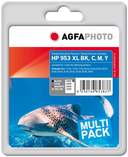 AGFA Photo 4er-Pack - Farbe (Cyan, Magenta, Gelb, Schwarz) - wiederaufbereitet - Tintenpatrone (Alte