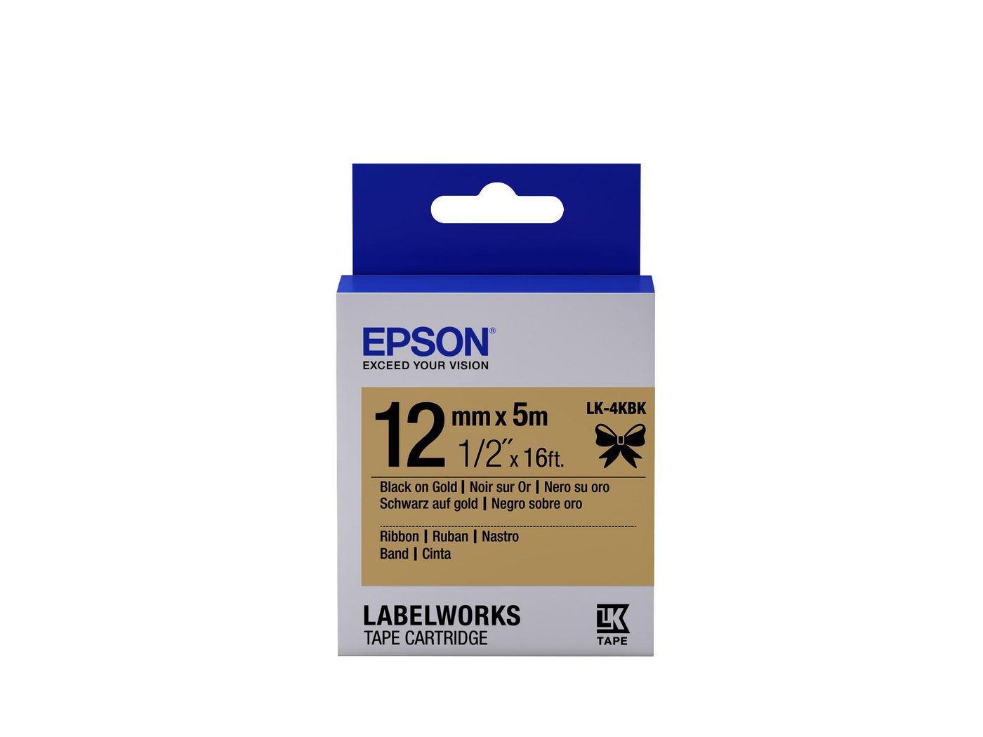 EPSON Ribbon LK-4KBK Satin gold/black