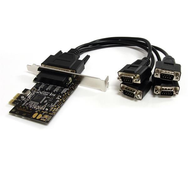 STARTECH.COM 4 Port Seriell RS-232 PCI Express Schnittstellenkarte - PCIe Karte mit Octopus Kabel -