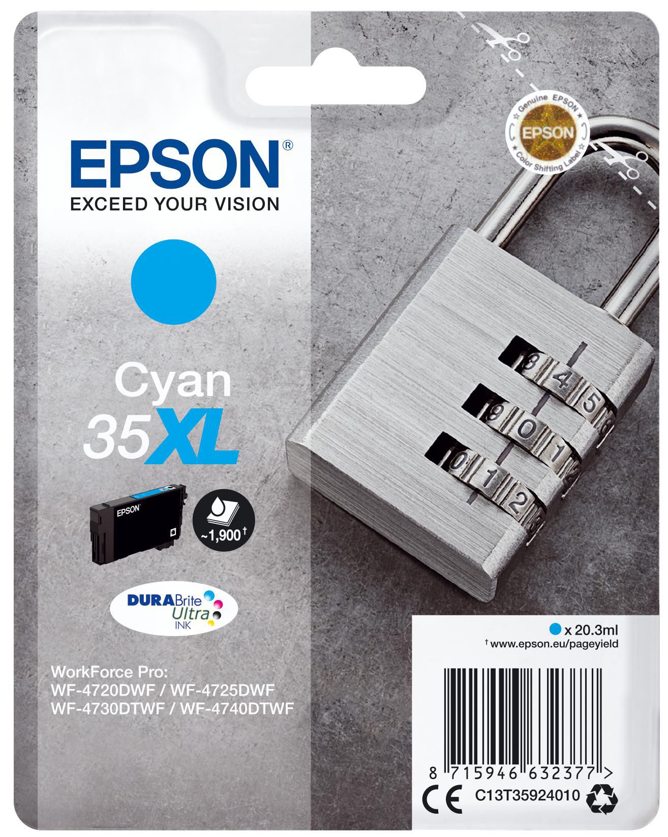 EPSON 35XL XL Cyan Tintenpatrone