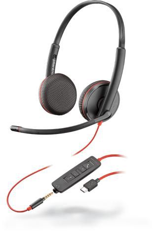 PLANTRONICS Headset Blackwire C3225 binaural USB-C & 3,5 mm