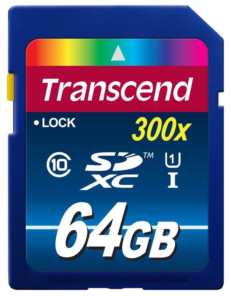 Transcend TS64GSDU1 SDHC UHS-I 64GB Class 10 300X 