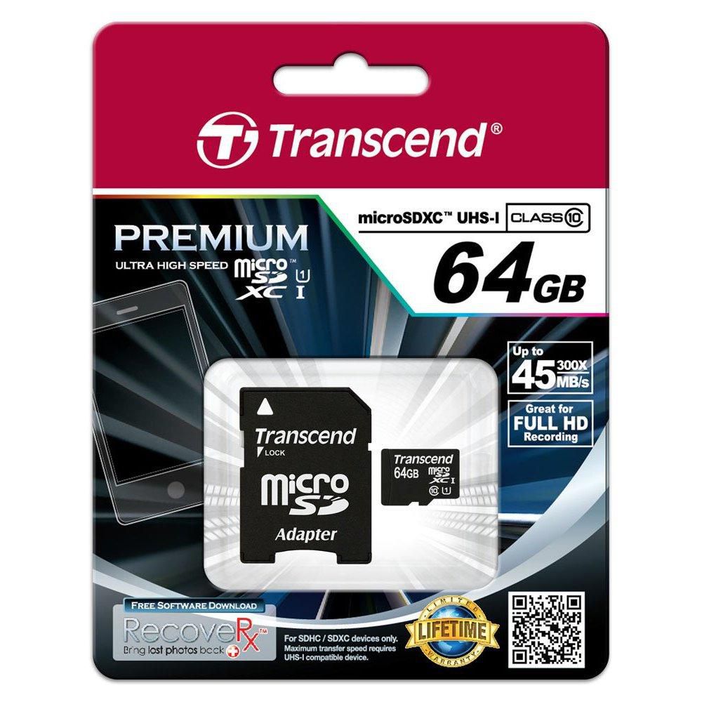 Transcend TS64GUSDU1 SDHC Micro UHS-1 64GB Class 10 