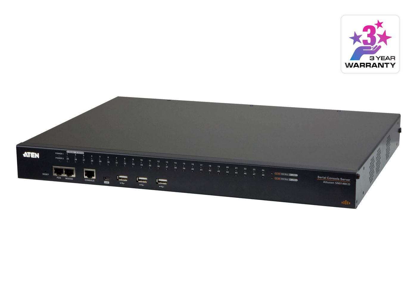 Aten SN0148CO-AX-G W125603307 48-Port Serial Console Server 
