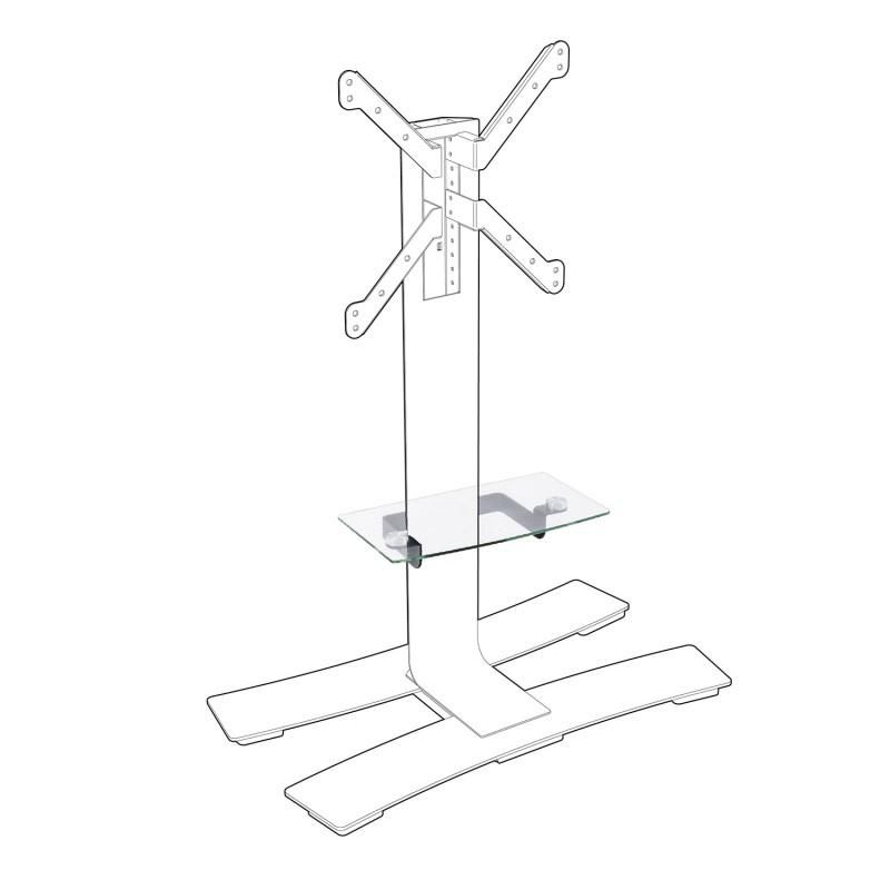 Tablette verre pour colonne - 039080-ERARD