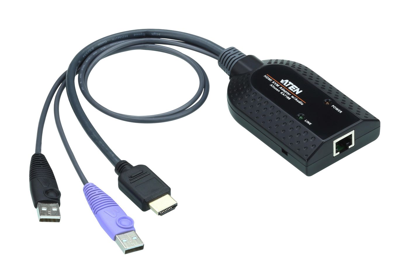 ATEN KVM-Adapterkabel USB / HDMI 0.25 m - The KA7188 KVM Adapter Cable connects a KVM switch to the