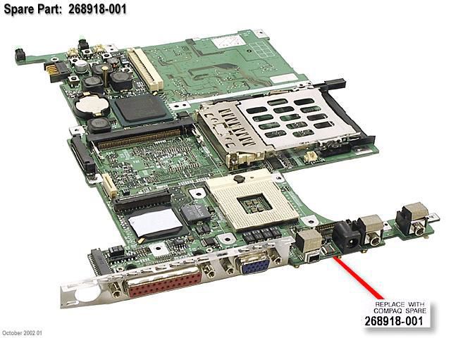 HP 268918-001-RFB System Board wo Memory 