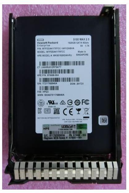 HP ENTERPRISE 1.92TB 6G SATA MU SFF SC SSD