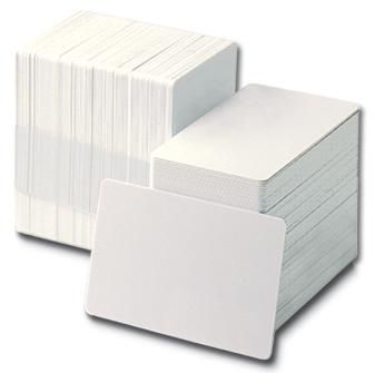 Evolis Plastic Cards Without Magnetic Stripe, White, 30mil, 500 Cards Per Box