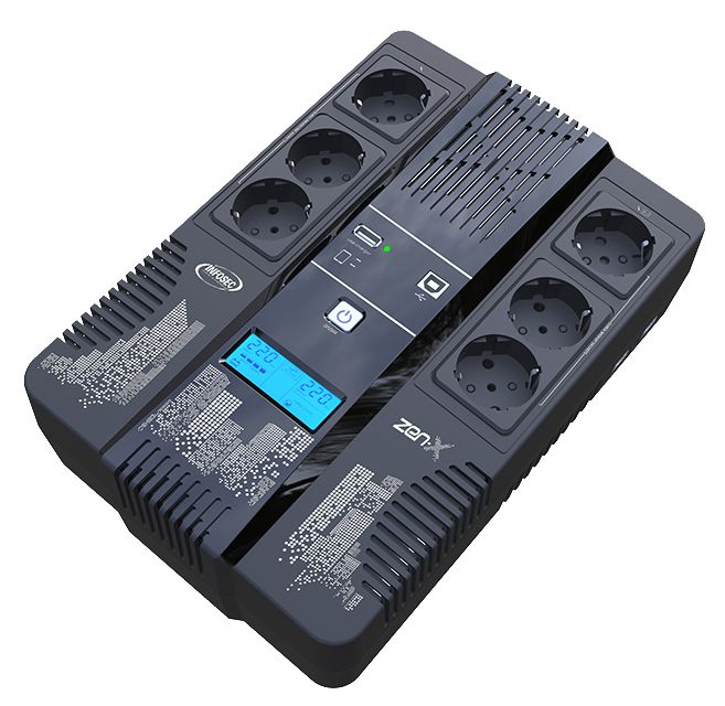 Zen-X 600 FR/SCHUKO - ONDULEUR LINE INTERACTIVE 600 - VA 6PRISES FR/SCHUKO - Warranty: 24M
