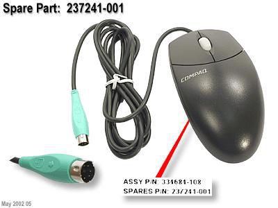 Wired optical mouse with PS/2 