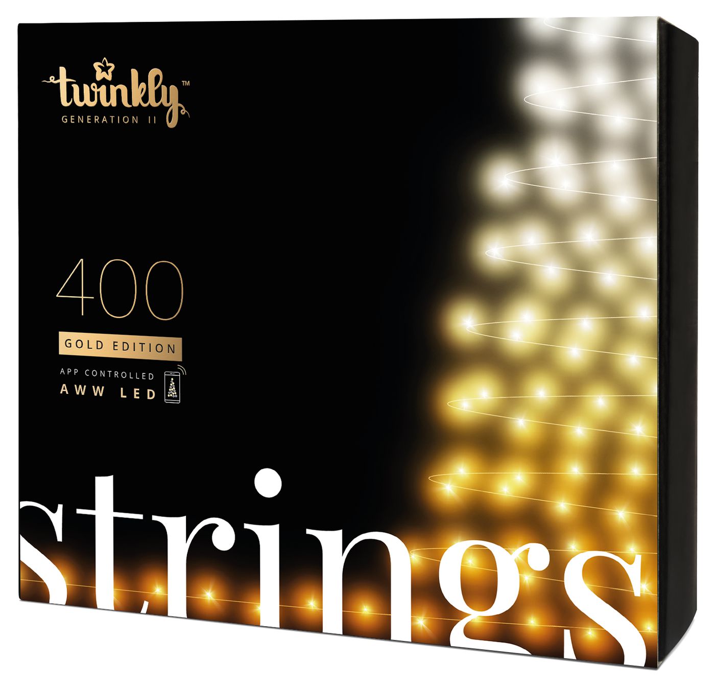 Twinkly TWS400GOP-BEU W125762701 Strings Gold Edi. 400 LED AWW 