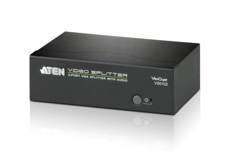 Aten VS0102-AT-G 2-Port VGA Splitter with Audio 