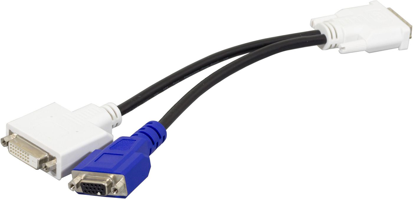 DVI-I to DVI-D and VGA Dual