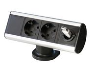 Kondator Smartline Desk - 2 Power 1 Magic Data Hole, Alu/Black - W124791648