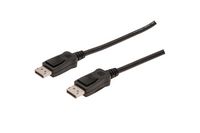 Digitus DisplayPort connection cable, DP M/M, 5.0m, w/interlock, Full HD 1080p, bl - W125414568