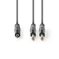 MicroConnect Cable de Audio Stéreo  2x 6,35 mm macho - 3,5 mm macho  1,5 m. Gris - W125665698