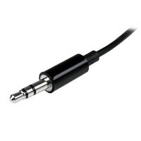 StarTech.com StarTech.com Black Slim Mini Jack Headphone Splitter Cable Adapter - 3.5mm Audio Mini Stereo Y Splitter - 3.5mm Male to 2x 3.5mm Female - W124965911