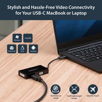 StarTech.com StarTech.com 4K USB C to HDMI, VGA & DVI Multi Port Video Display Adapter for Mac / Windows Laptop & Monitor (CDPVGDVHDBP) - W124547519